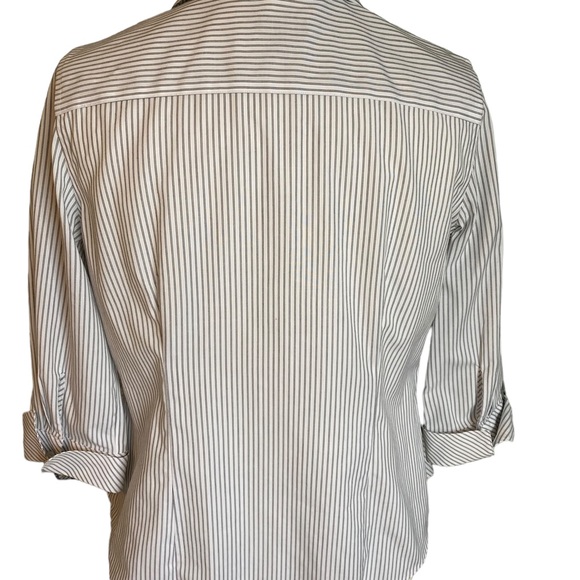 3 for $15! Talbots ladies no iron blouse. 3/4 length sleeves .8P - Picture 3 of 7